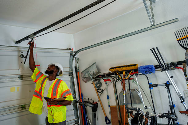 Professional Garage Door technician working in Towson, MD